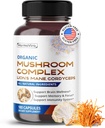 Lion's Mane, Cordyceps & Turkey Tail - Brain, Memory & Immune Support - 180 캡슐 (6 개월 공급)