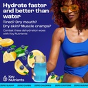 KEY NUTRIENTS Multivitamin Electrolytes Powder Packets - 맛있는 Blueberry Lemonade 40 Pack Hydration Packets - 여행 Hydration Powder - 설탕 없음, 칼로리 없음, 글루텐 무료 - 미국에서 만든