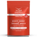 Viter Energy Caffeinated Gum 60mg 카페인, B 비타민, 과라나, 설탕 무료. (Cinnamon, 8oz, 대량 가방)