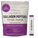 Live Conscious Collagen Peptides Powder Unflavored Packets - Hydrolyzed Collagen Powder - Hair, Skin, Nail, & Joint Support - 유형 I & III Grass-Fed Collagen 보충제 여성 및 남성 - 20 팩