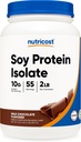 Nutricost Soy Protein Isolate Powder, 2 LB 밀크 초콜릿 - 10 그램의 단백질 서빙 당, Vegan, GMO-Free & 글루텐 무료