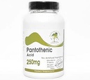 Pantothenic 산 250mg ~ 200 캡슐 - 첨가물 없음 ~ Naturetition 보충교재