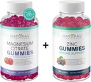 설탕 자유로운 마그네슘 Gummies & 여분 힘 아연 Gummies, Vegan, 글루텐 자유로운, 칼름, Relaxation, 근육 건강, 면역 지원, 피부 건강, 비 GMO, 60 Gummy 비타민
