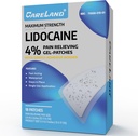 CARELAND 4% 리도카인 헝겊 조각 18 PC 방수 최대 힘 허리 통증 완화 제품 패치 강한 접착제 국경, 목 무릎에 대 한 신경 통증 완화 근육 Relaxer, 슈퍼 끈끈