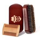 수염 브러쉬, 100 % Boar Bristle Natural Black Walnut Wood Beard Comb Hair Mustache 면도 브러쉬 페이셜 헤어 브러시