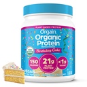 Orgain 유기 채식 단백질 분말, 생일 케이크 - 21g 식물에 근거한 단백질, 7g Prebiotic 섬유, 낮은 순수한 Carb, Lactose 성분 없음, 추가되지 않은 설탕, 비 GMO, 쉐이크 & 스무디를 위해, 1.02 lb
