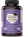 Elderberry Gummies - 아연, 비타민 C 및 Elderberry (Sambucas)와 자연 60 개