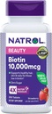 Natrol Biotin 10000 mcg, 딸기 풍미, 빠른 용해 정제, 여분 힘, 250 조사