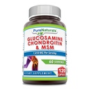 순수 천연 글루코사민 조ndroitin 및 MSM 보충 | 서빙 당 1850 Mg | 120 캡슐 | 비 GMO | 글루텐 프리 | 미국
