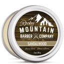 Beard Balm - Sandalwood Blend - Rocky Mountain Barber - Nutrient Rich Bees Wax, Jojoba, Shea Butter, 코코넛 오일 - Real Sandalwood Essential Oil 포함