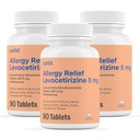 Curist Generic Levocetirizine Dihydrochloride 5mg 대량 (270 정제), 알레르기 약, 24 시간 알레르기 완화 - 알레르기 약 (90 정제 팩)