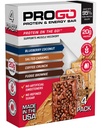 ProGo Protein Bar, 낮은 설탕, 고단백 스낵 (최대 21g) - 95 % 빠른 근육 성장 및 회복, 낮은 칼로리, 단화 된 w / 땅콩 버터 & 익지않는 꿀 (4-Count, 시동기 팩)