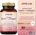 Biotin와 교원질 보충교재 비타민 5000 mcg + 여성 지원을 위한 교원질 강한 머리, 실패 & 건강한 skin-60 Veggie 캡슐