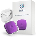 Livia Menstrual Pain Relief Device, Purple – Off-Switch for Period Pain – Portable & Discreet – 충전식, 최대 12 시간 배터리 – Stick-On Pad가 장착 된 키트 – Go-to Travel Partner