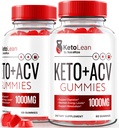 (2 팩) Keto Lean Keto ACV Gummies, Keto + ACV Gummies, 모든 자연 애플 Cider Vinegar 1000MG, ACV Keto Gummy Supplement, Keto 비타민, 공식 Keto Plus ACV, KetoLean 리뷰 (120 Gummies)