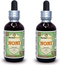Noni (Morinda Citrofol) 글리세라이트, 유기 건조 과일 알코올 - 무료 액체 추출물 (브랜드 이름 : HerbalTerra, Proudly Made in USA) 2x2 fl.oz (2x60 ml)