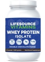 LifeSource 비타민 3 lb - 미국 낙농장 잔디 볶은 건장한 단백질 격리 - 두 배 초콜렛 판 단화된 w/Stevia - 3개 lb 분말