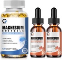 마그네슘 글리세라이드 & 마그네슘 글리세라이드 400mg Softgels for Men & Women, Support Energy, Night, Muscle & Joint Function, Non-GMO, Vegan