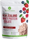 Antler Farms - 100 % Grass Fed New Zealand Whey Protein Isolate, 혼합 베리 맛, 30 서빙, 2 파운드 - 맛있고, 냉간 가공, 급속하게 흡수, Keto 친절, NO-Hormones, NO-GMOs