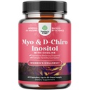 Myo-Inositol & D-Chiro Inositol 여성용 보충 - Menstrual Cycle, Fertility & Hormonal Balance를 규제하는 Choline Supplement - Myo & D-Chiro - 60 캡이있는 여성 호르몬 균형 캡슐