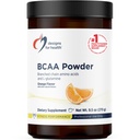 L 글루타민을 가진 건강 BCAA 분말을 위한 디자인 - 분지된 사슬 아미노산 분말 + 근육 + 운동을 지원하는 L 글루타민 보충교재 - 오렌지 맛있은 음료 혼합 (30 서빙/270g)