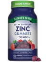 성인용 Nature's Truth Zinc Gummies | 50mg | 120 조사 | 비건, 비 GMO & 글루텐 프리 보충교재 | 혼합 Berry 풍미