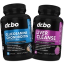글루코사민 Chondroitin MSM Turmeric & Liver Cleanse Detox - 합동 건강 보충교재 무릎 뼈 합동, Liver Cleanse Detox 지원 - 합동 지원 알약 글루코사민 황산염 캡슐 합동 보충교재