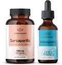 HERBAMA Sarsaparilla 및 Ashwagandha 키트 - 1000 mg Sarsaparilla 뿌리 캡슐 및 Ashwagandha 뿌리 Tincture 2 fl oz의 번들 - Vegan, Non-GMO, Sugar & Alcohol-Free - 2 팩