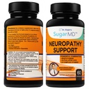 SugarMD Neuropathy 지원 보충교재 – 알파 Lipoic 산, Benfotiamine & 비타민 D3 B6 B12를 가진 60 Nerve 보충교재 캡슐 - 발, 손, 손가락 & 다리를 위한 Nerve 지원 보충교재 - 30 일 공급