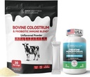 Gut를 위한 Colostrum 보충교재 분말, 면역력 & 영양분 흡수, 근육 건축업자를 위한 30의 서빙 + Creatine Monohydrate 캡슐