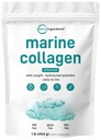 Micro Ingredients Marine Collagen Peptides Powder, 1lb | 유형 I Marine Collagen + Natural Protein | Wild-Caught Fish Source | 보이지 않는 | 모발, 피부 및 관절 건강 지원 | Pescatarian, Non-GMO