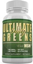 매일 건강, MSM 1925mg Vegan 친절한 자연적인 성분 Superfood 식물성 영양 Alkalizing 면역 에너지 지원 보충교재 180 캡슐 (1 달 공급)를 가진 궁극적인 녹색