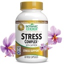 Botanic Choice Stress Complex Capsules - Mood & Memory Support with Saffron, Ashwagandha, Rhodiola - 글루텐 프리, 60 캡슐