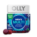 OLLY 남성 멀티 비타민 거미, 비타민 A, C, D, E, B, 아연, 블랙 베리 맛, 45 일 공급 - 90 개
