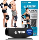 FreezeSleeve 얼음 & 열 치료 압축 소매 재사용할 수 있는, 가동 가능한 젤 뜨겁/찬 팩, 무릎을 위한 360의 적용, 팔꿈치, 발목, 손목 까만, X 작은