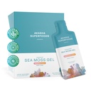 Akasha Superfoods Irish Sea Moss Gel, 아일랜드어 Sea Moss, 비타민 E, 감귤류, 유기 바닐라, 글리세린, 피부, 에너지 및 Gut 건강 지원, 달콤한 감귤류 맛, 30 Ct