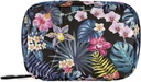 Naanle Pill 주최자 Hawaii Palm Leaves Flowers Pill Box 7 Day Pill Case Bag Travel Pill 주최자 가방 지퍼 휴대용 주간 케이스 컴팩트 사이즈 비타민 보충 홀더