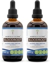 Tribe Bloodroot 알코올 - 무료 Tincture 추출물의 비밀, 책임감있게 농장 혈액 뿌리 (Sanguinaria Canadensis) 건조 뿌리 (2x4 fl oz)