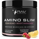 RAW Synergies Amino Slim - Metabolic & Mindful Eating Support - 근육 및 에너지 지원 - Sugar-Free & Vegan - Raspberry Lemonade - 20 서빙