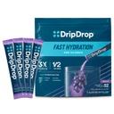 DripDrop Hydration Packets - 포도 - 단일 Serve Electrolytes 분말 음료 혼합 - Non-GMO, Gluten Free, Vegan - 32 스틱