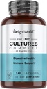 WeightWorld Bio Cultures Complex - 여성 및 남성을위한 Probiotic - 세 번째 파트 랩 테스트 - 120 Vegan 캡슐 (2 개월 공급) - 20 Probiotic Strains - Vegan, Non-GMO 및 글루텐 - 무료 60 Billion CFU