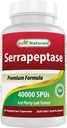 최고의 자연 Serrapeptase 40000 SPUs 90 Vcaps (90 개)
