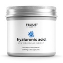 매우 높은 순수성 Hyaluronic 산 캡슐 500mg - 95% 나트륨 Hyaluronate - 높게 순화되고 Bioavailable - 낮은 분자량 - 비 GMO Fermented - 60의 캡슐