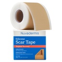 수술 흉터 용 NUVADERMIS 실리콘 스카프 테이프 - 120 "x 1.5"목록 - 주름, 외과 흉터, Keloid 흉터 및 Hypertrophic 흉터 - 재사용 가능한 흉터 시트 롤 - 1 팩