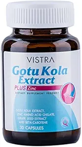 Vistra Gotu Kola 추출물 플러스 아연 Dietary 보충교재 제품 여드름 처리를 위한 30의 캡슐
