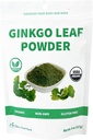 Chérie Sweet Heart Organic Ginkgo Biloba 잎 분말, 필러 무료, GMO 없음, 비건 친화적 (8 Ounce)