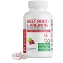 Bronson Beet 뿌리 + L 아르기닌 산화물 생산 비 GMO, 120 채식 캡슐