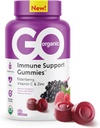 GO ORGANIC 규정 식 면역 지원 보충교재 구미 | 60 개 | Elderberry 면역