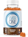 Ever One Manuka Honey 뉴질랜드 Gummies - 자연 면역 지원 보충 - 채식주의, 젤라틴 무료 - 맛있는 만다린 맛 Immunity 거미 비타민