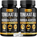 (2 팩) 남자 보충교재를 위한 Tongkat Ali Fadogia Agrestis, 남성 Nitric 산화물 승압기 Longjack Tongkat Ali 추출물 분말 비타민 시험 펌프 교류 성과 혼합 Tongkat Ali (120의 캡슐)